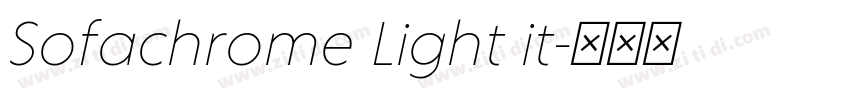 Sofachrome Light it字体转换